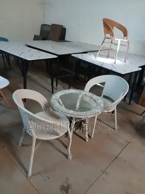 White 2-Seater Rattan Bistro Set