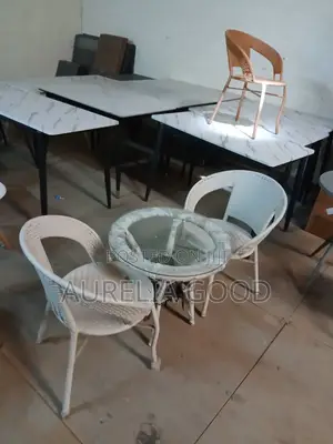 White 2-Seater Rattan Bistro Set