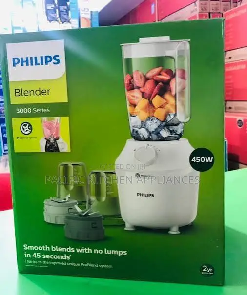 Philips 1L Blender 450W, 2 in 1 Electric Kitchen Blender