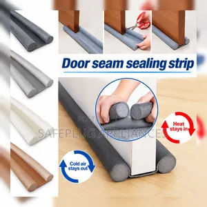 Door Bottom Gap Sealing Strip – Black, Approx. 1m
