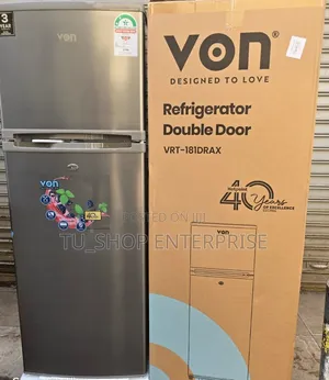 VON VRT-181DRAX Double Door Fridge 181 Liters Refrigerator at 