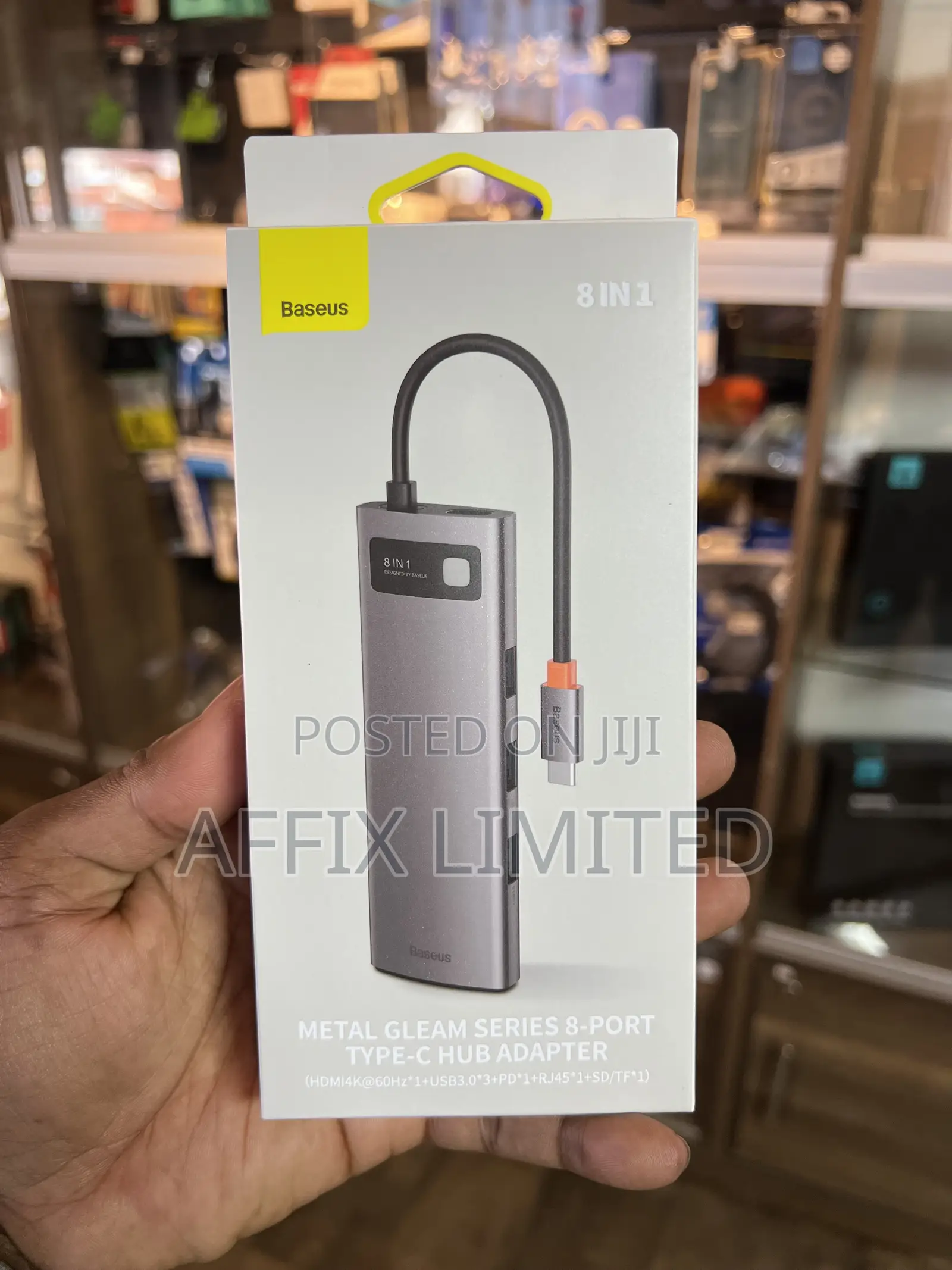 Baseus 8-in-1 USB-C Hub – 4K HDMI & 100W PD