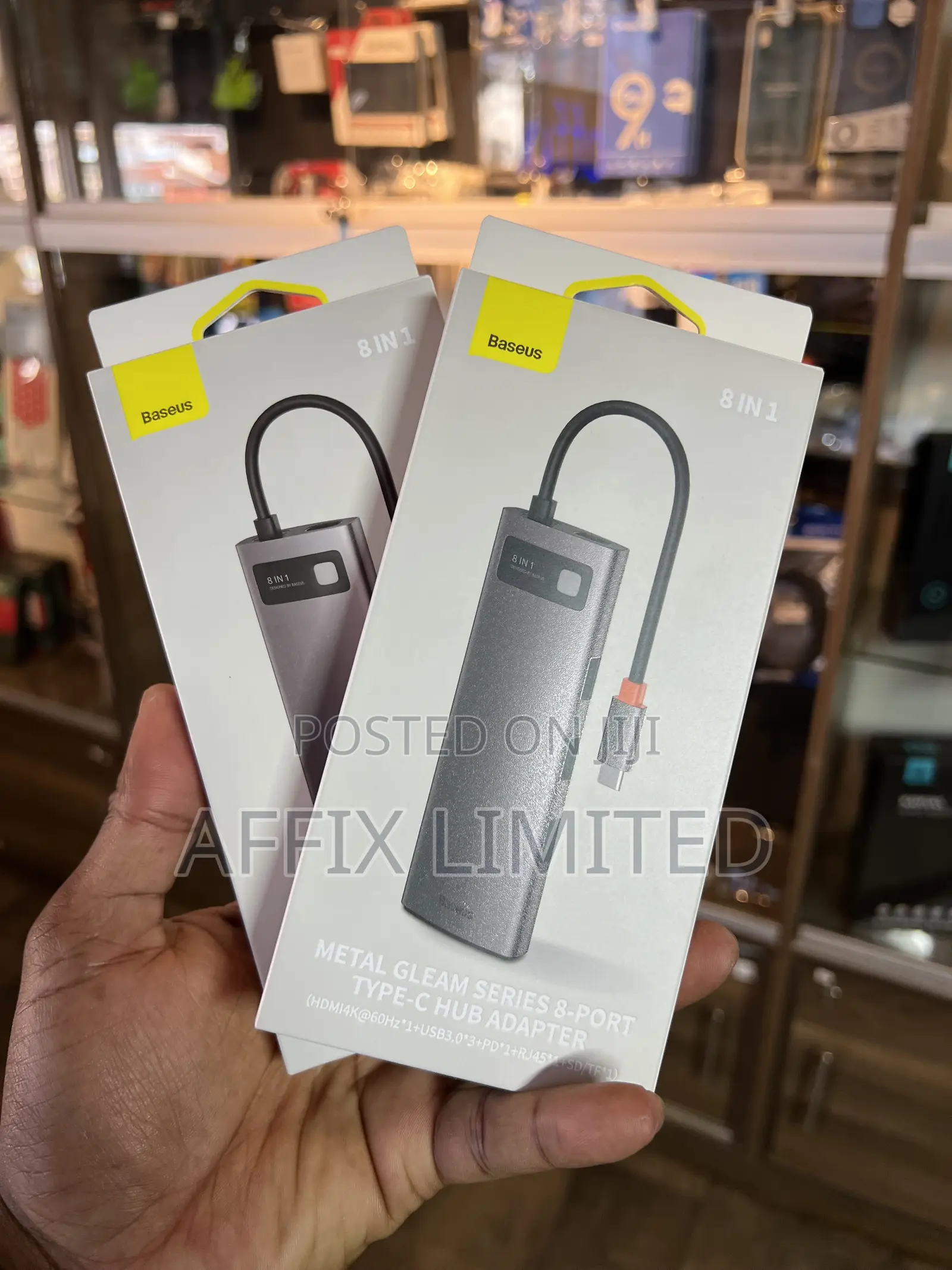 Baseus 8-in-1 USB-C Hub – 4K HDMI & 100W PD
