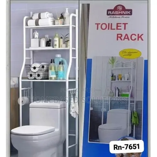 Premium White Toilet Rack