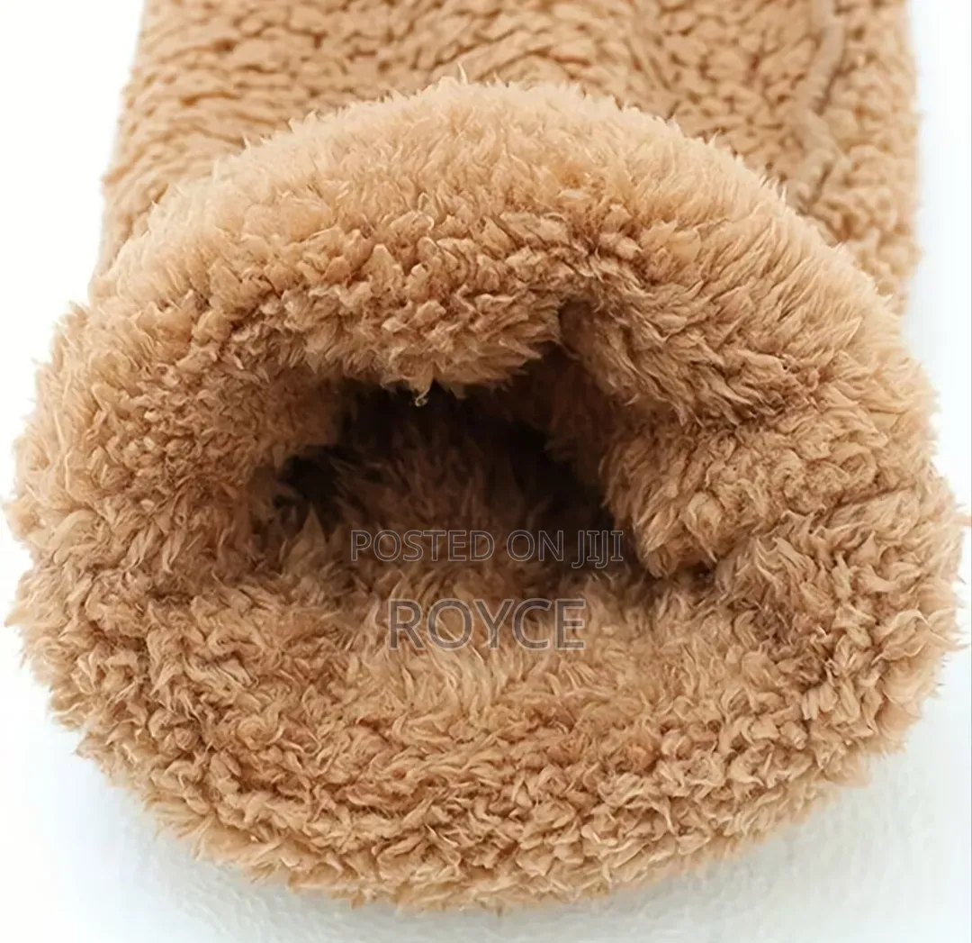 Fuzzy Plush Over the Knee Socks