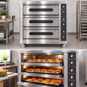 Three Deck Six Tray Electric Oven