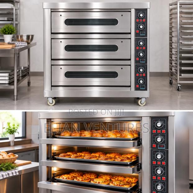 Three Deck Six Tray Electric Oven - main view