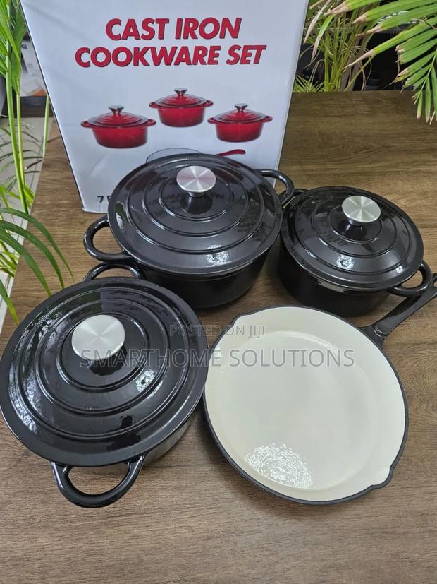 7pcs Enamelcast Iron Cookware