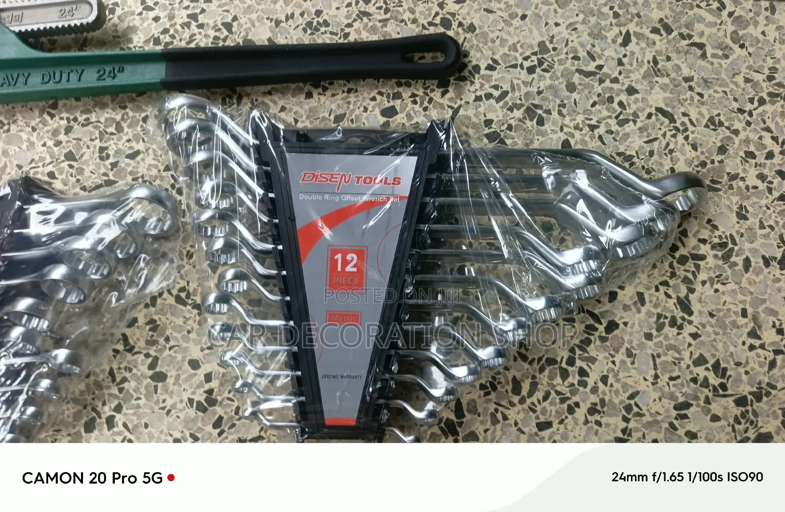 12pc Double Ring Offset Spanner Set Chrome Vanadium With Steel Finish