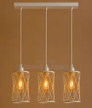 Unique Design Modern 3-in-1 White Cage Pendant Light D8j