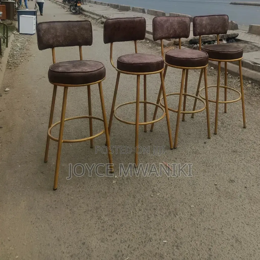 Kitchen Stools or Counter Stools, Gold and Brown