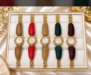Elegant Ladies' Date Watch. Red/Brown/Black/Green/Beige/Maroon/White.