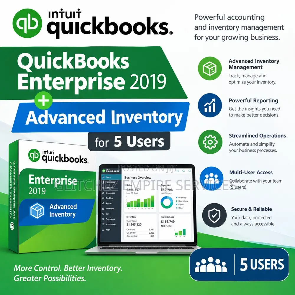 Intuit QuickBooks Enterprise 2019 + Advanced Inventory (5 User)