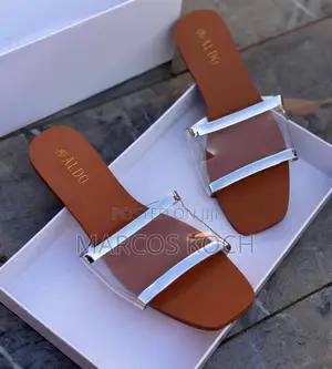 Zara Brown Chain Slide Sandal