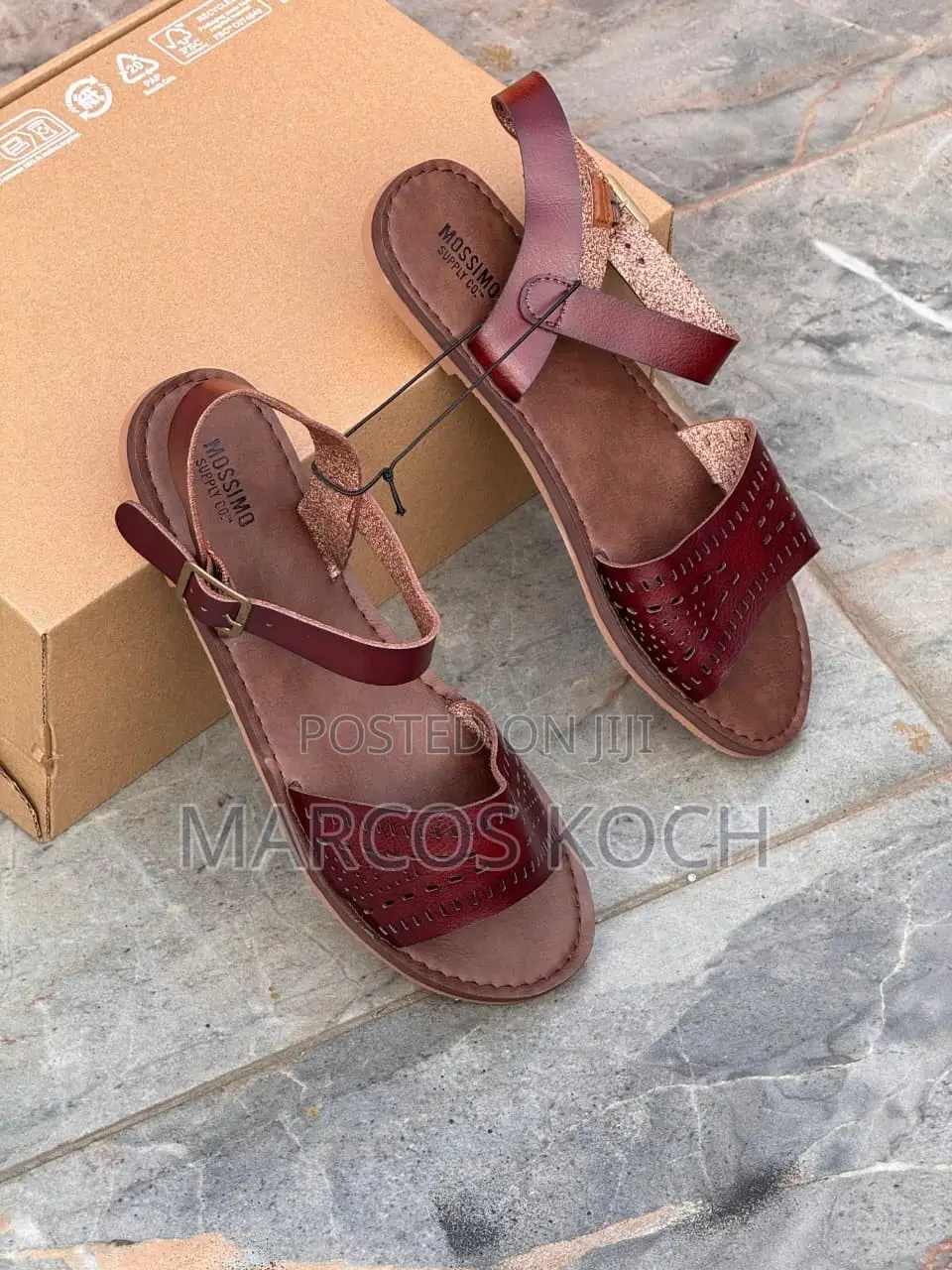 Zara Brown Chain Slide Sandal