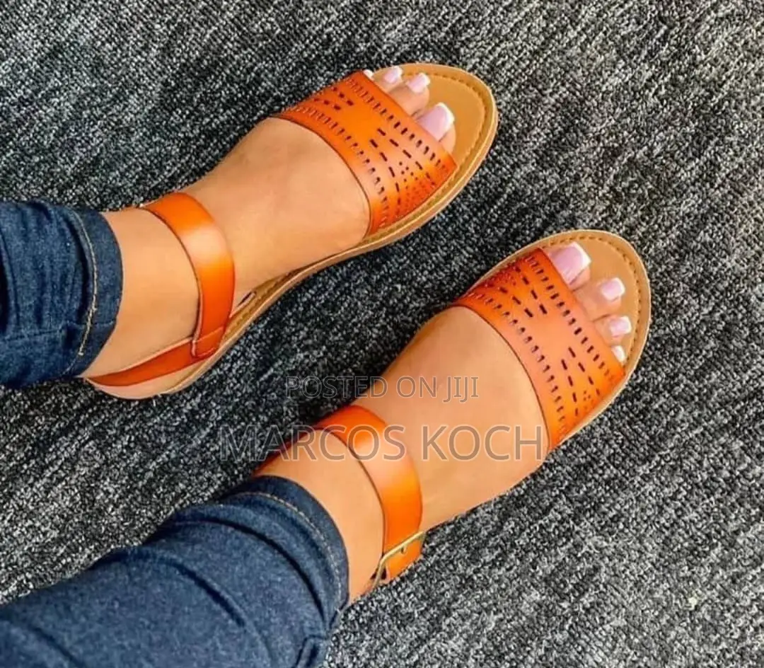 Zara Brown Chain Slide Sandal