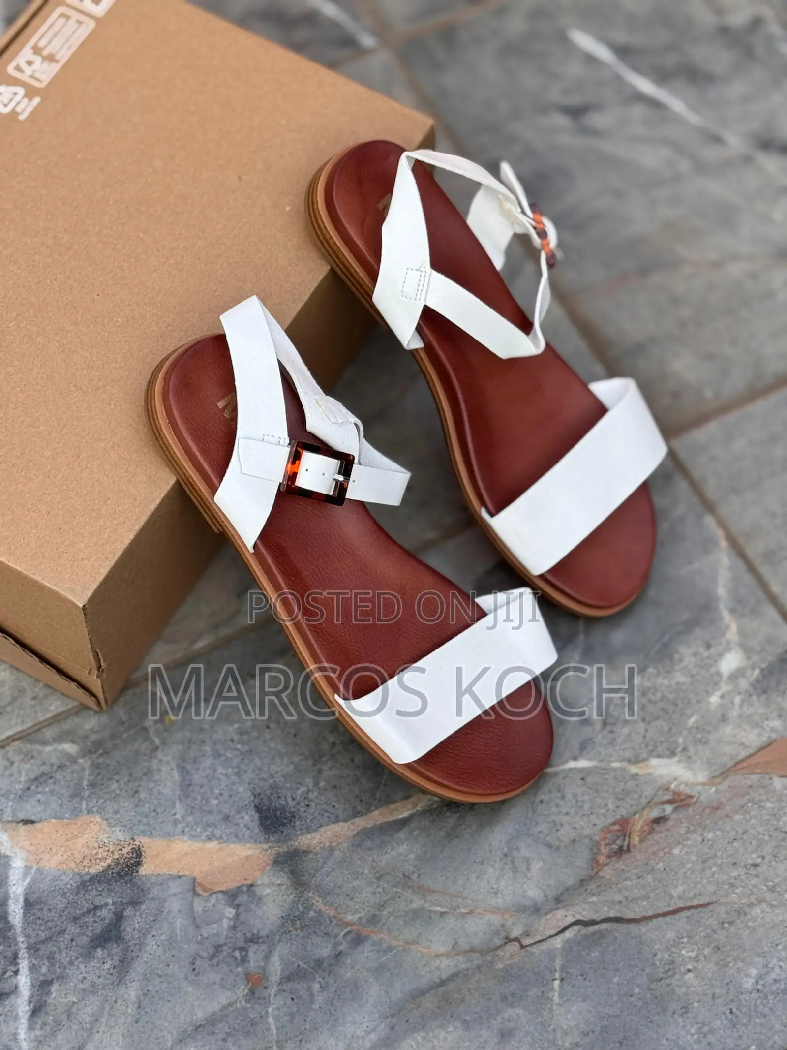 Zara Brown Chain Slide Sandal
