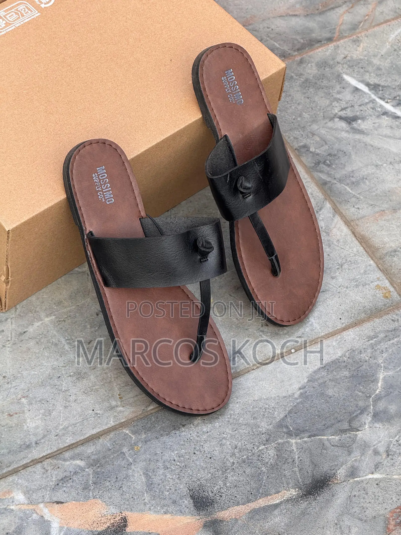 Zara Brown Chain Slide Sandal