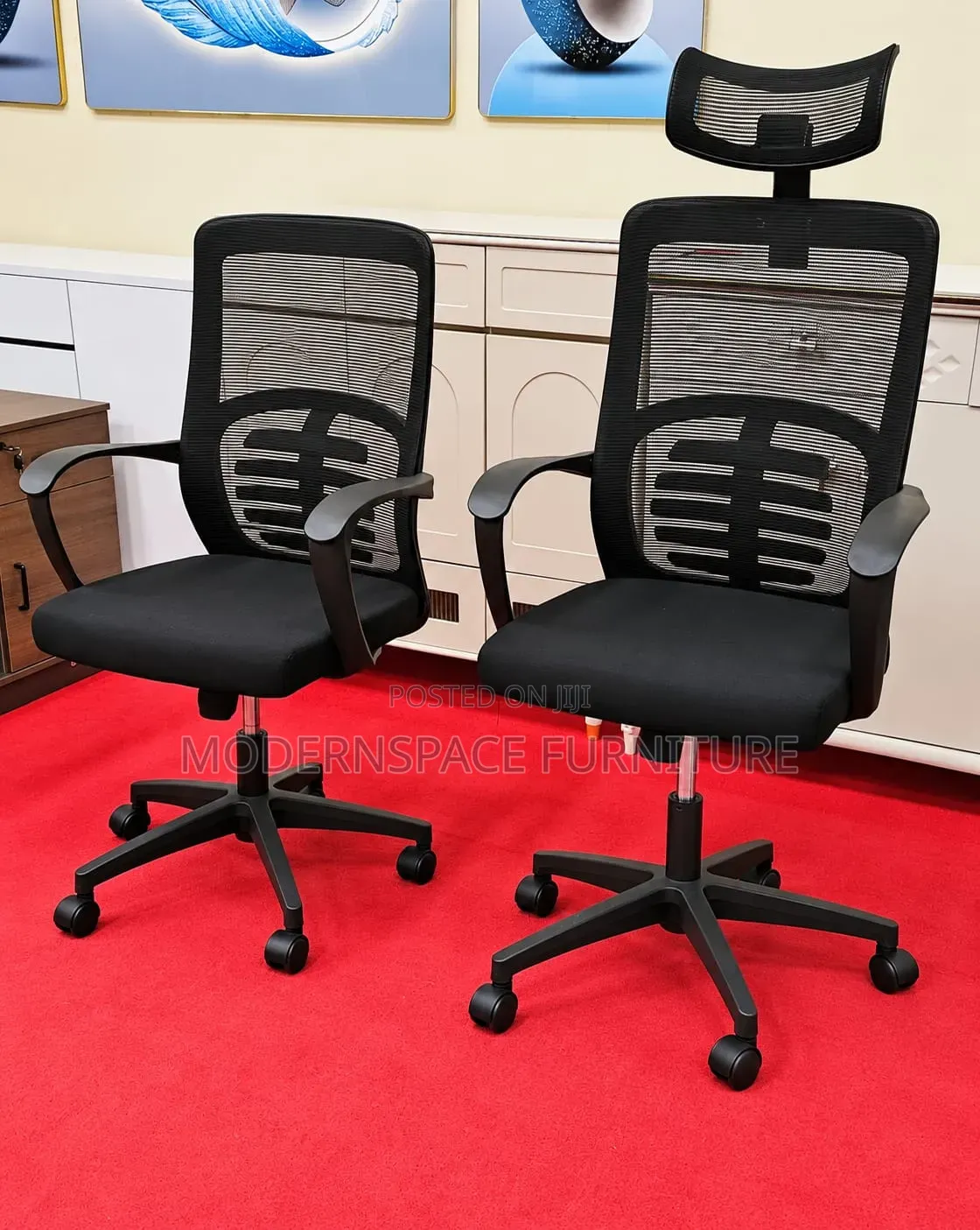 Black Mesh Office Chairs With Headrests