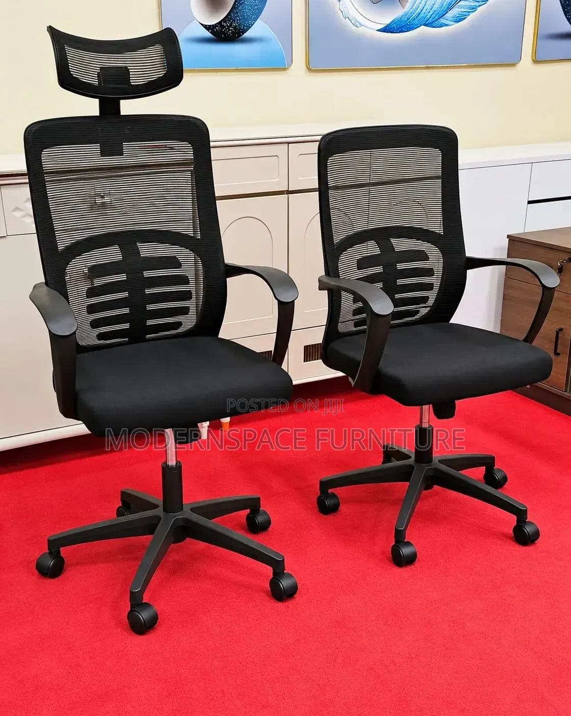 Black Mesh Office Chairs With Headrests