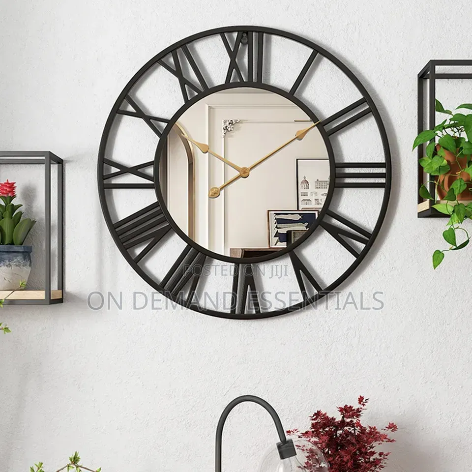 Creative Wall Clock Metal With Mirror