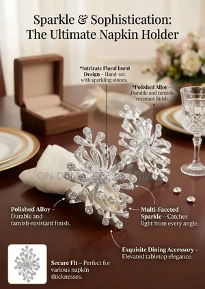 Napkin Ring Holder Flowered
