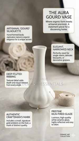 Ceramic Pumpkin Flower Vase