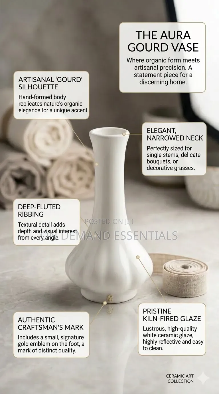Ceramic Pumpkin Flower Vase