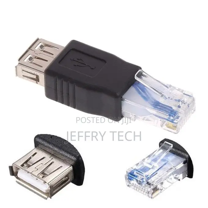 Ethernet RJ45 Network Cable Adapter 8P RJ45 to USB a Female Network Ro