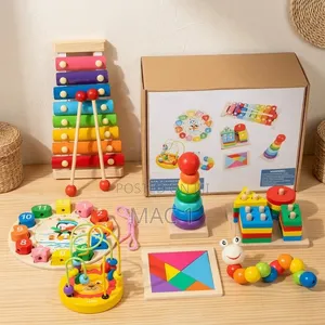 8-in-1 Montessori Wooden Educational Toy Set for Toddlers