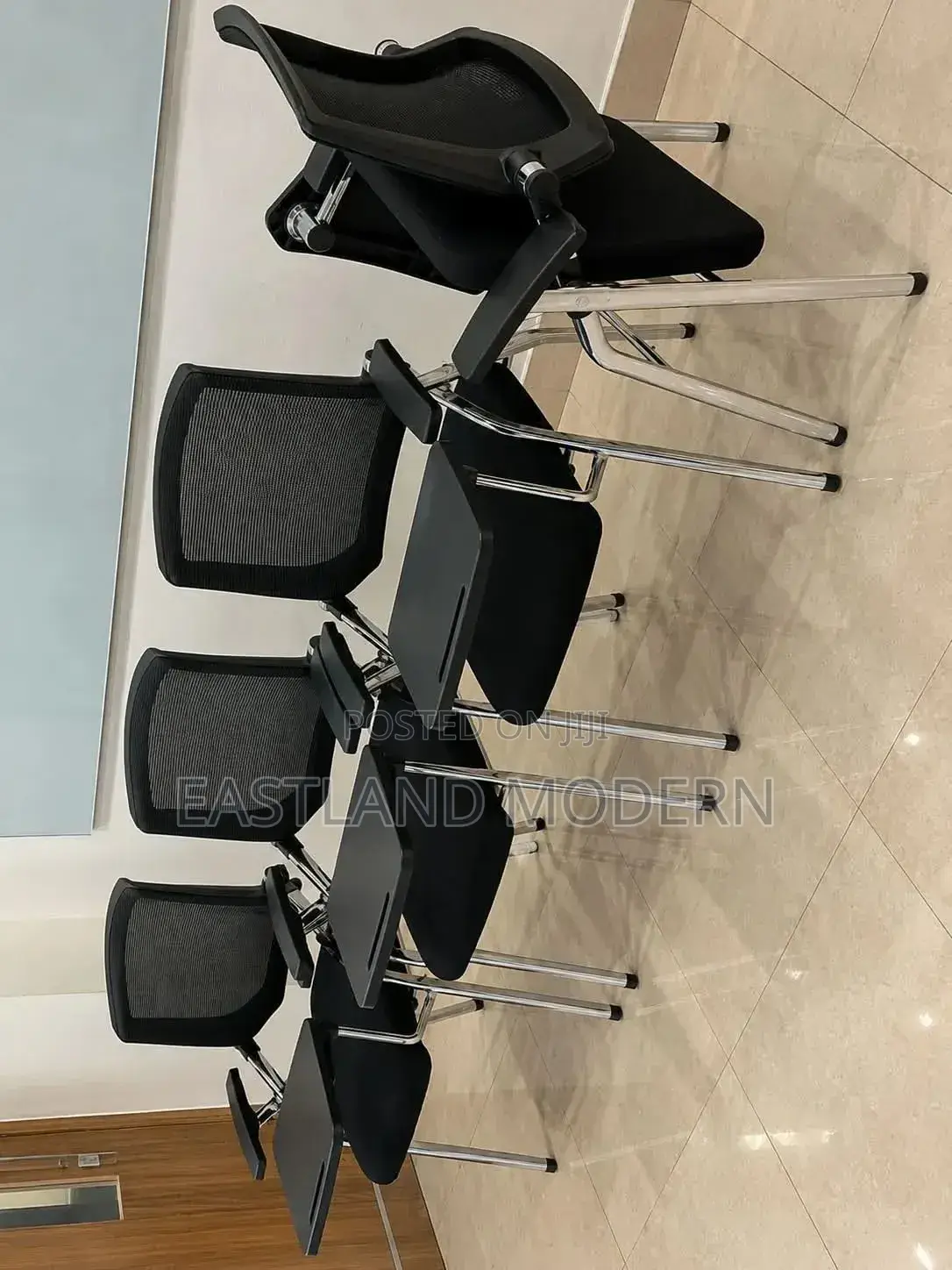 Office Training Chair With Writing Pad – Mesh Conference Chair.