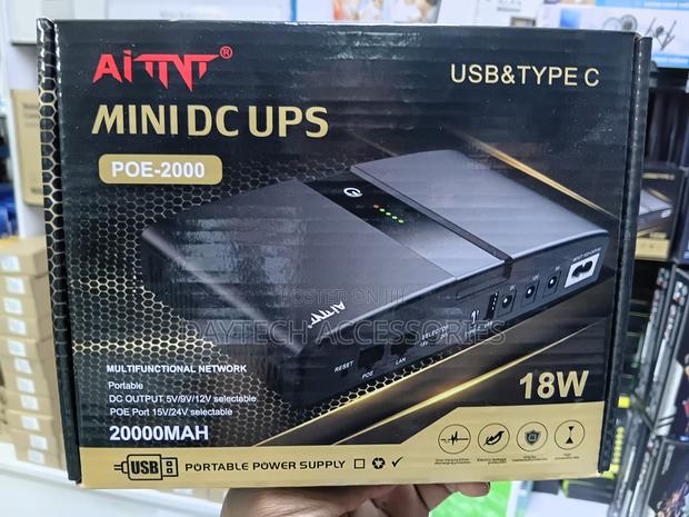 Mini UPS Battery Backup Power Supply for Router/Modem/Security Camera - thumbnail 2
