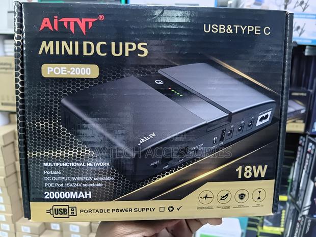 Mini UPS Battery Backup Power Supply for Router/Modem/Security Camera - thumbnail 3