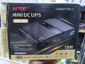 AiT Mini DC UPS 18W 20000mAh for WiFi Router - Black