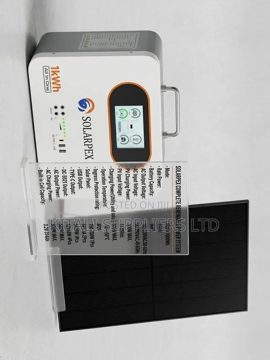 1KW Portable Power With 300W 18V Solar Panel – Complete Solar Backup