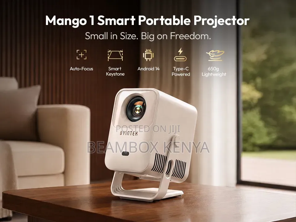 BYINTEK Mango 1 Projector 720P HP Beam Box Kenya