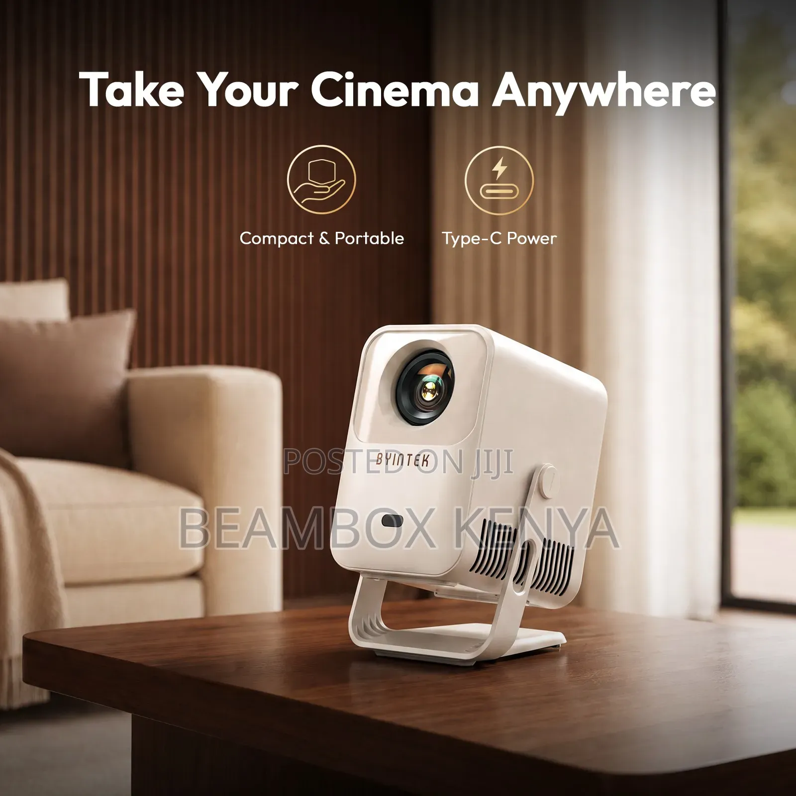 BYINTEK Mango 1 Projector 720P HP Beam Box Kenya