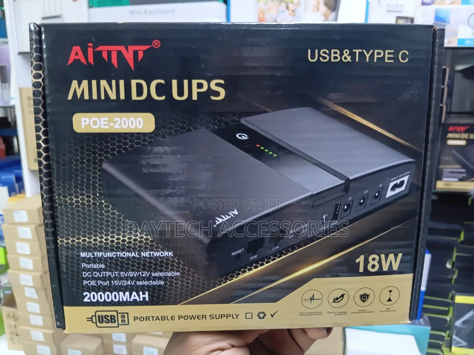 AiTMini Portable UPS Backup Power Supply for WiFi Router & CCTV Camera