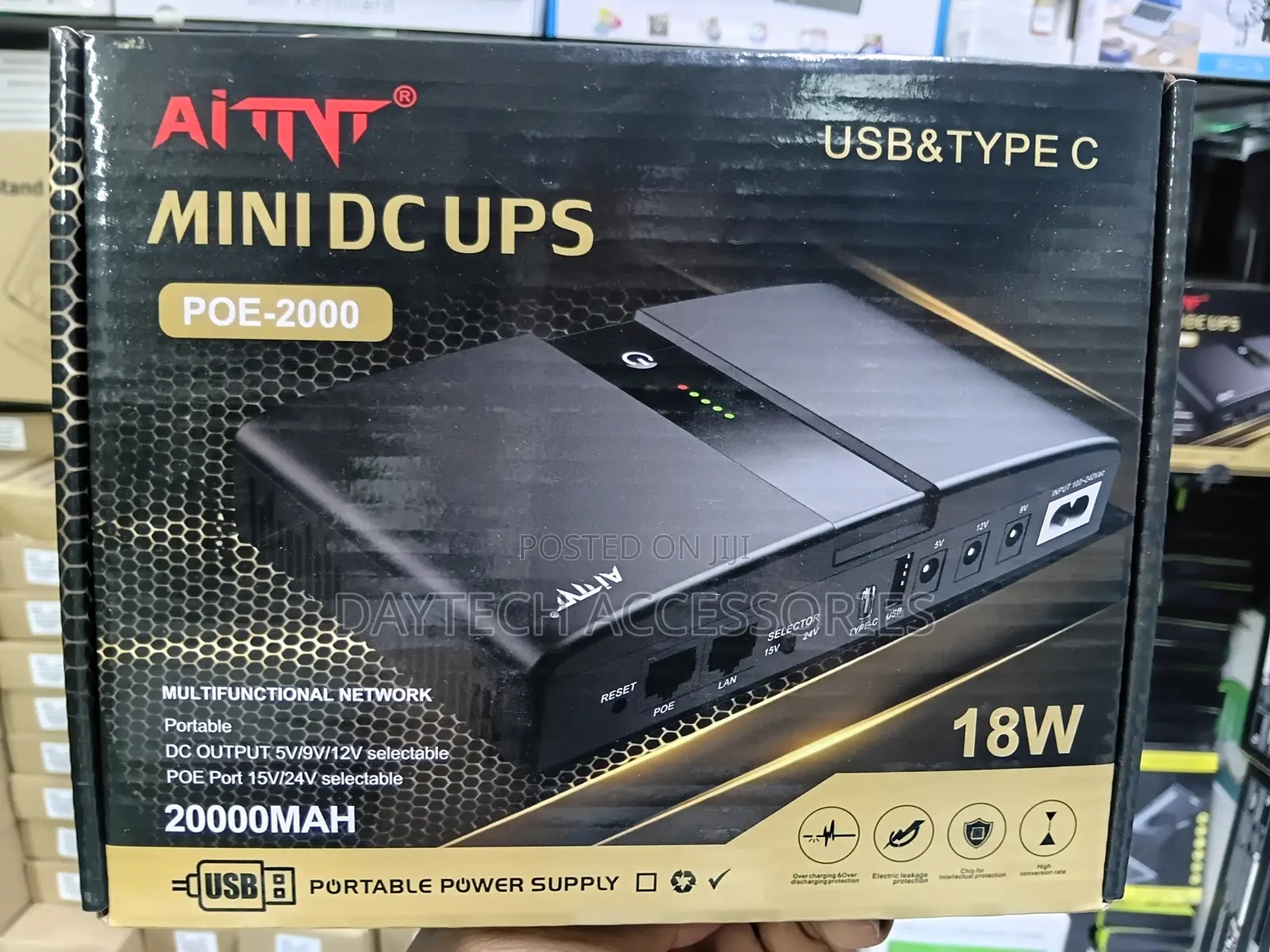 AiTMini Portable UPS Backup Power Supply for WiFi Router & CCTV Camera