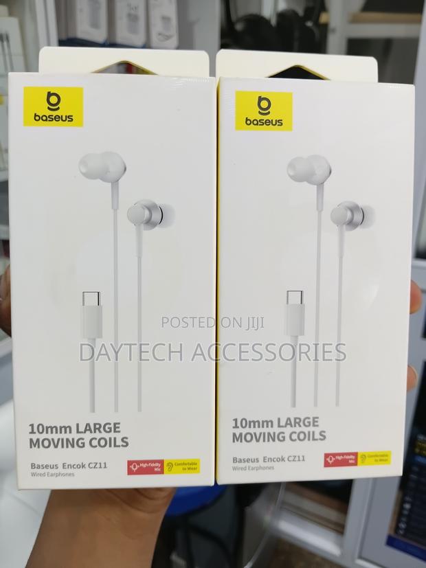 Baseus Encok CZ11 Type-C Wired Earphones in White - thumbnail 2
