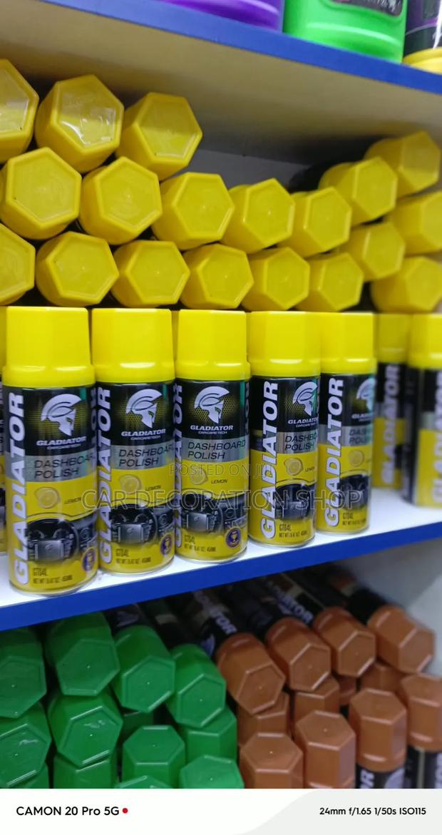 3pc Lemon Flavor Gladiator 450ml Dashboard Spray for Plastic,vinyl