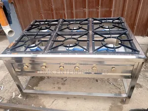 Commercial 6-Burner Stainless Steel Gas Cooke