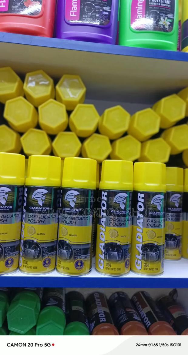 3pc Lemon Dashboard Spray Interior Polish &Anti Dust Spray Shiner - main view