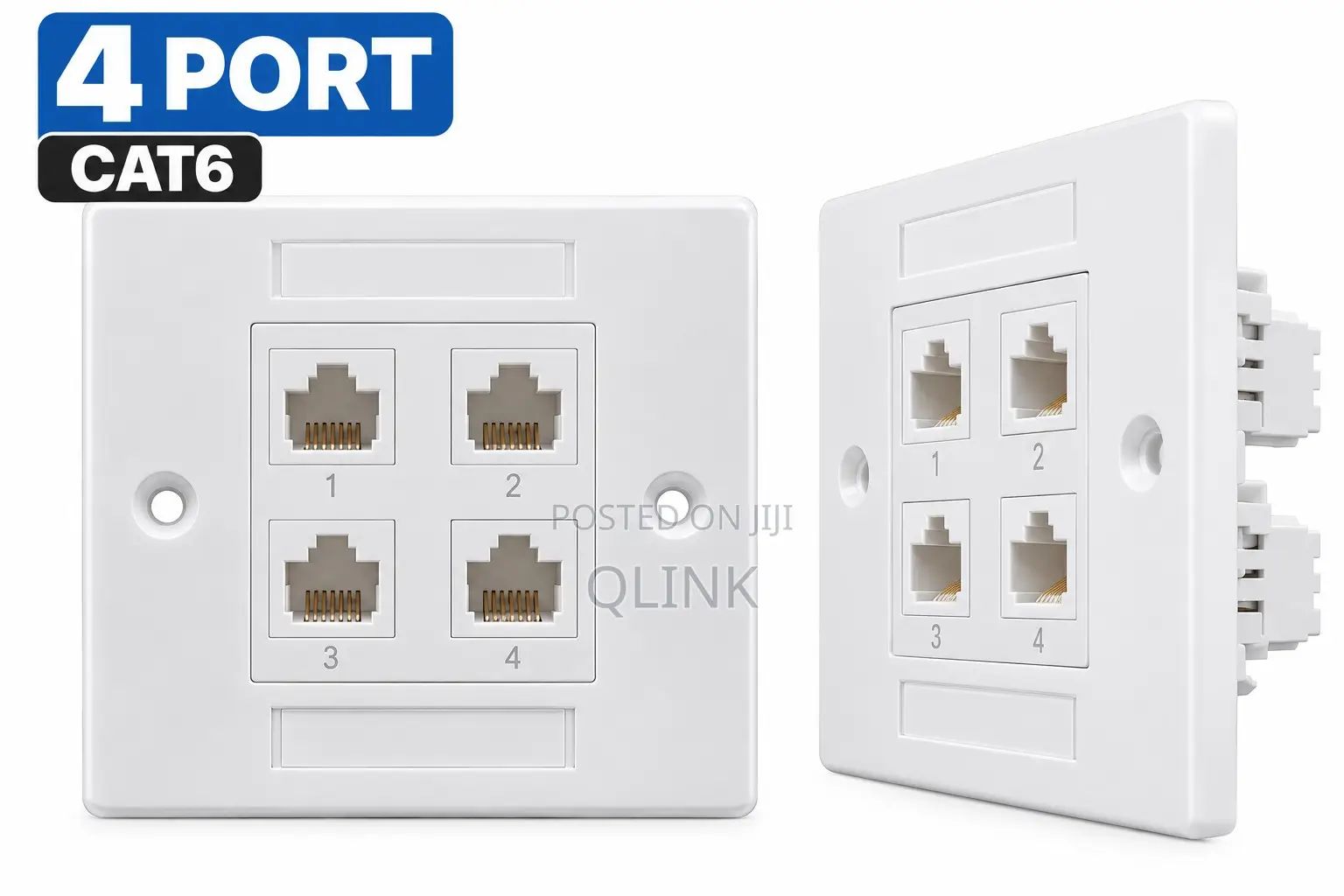 Giganet 4 Port CAT6 Faceplate