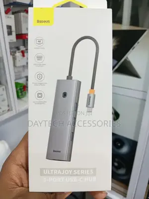 The Baseus UltraJoy Series 6-Port USB-C Hub in Space Grey.