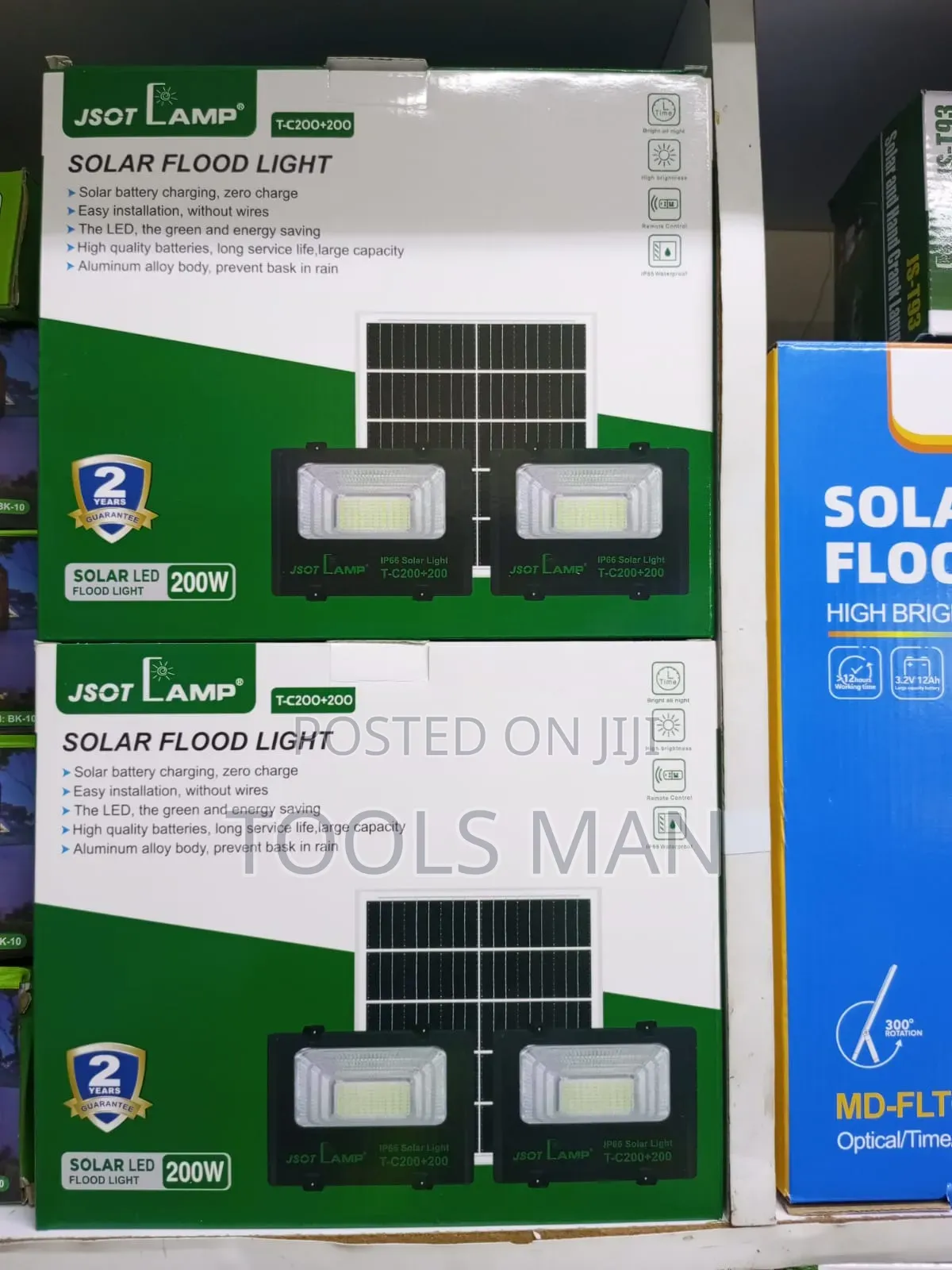 Solar Flood Light 200W JSOT Lamp Outdoor Lighting System.