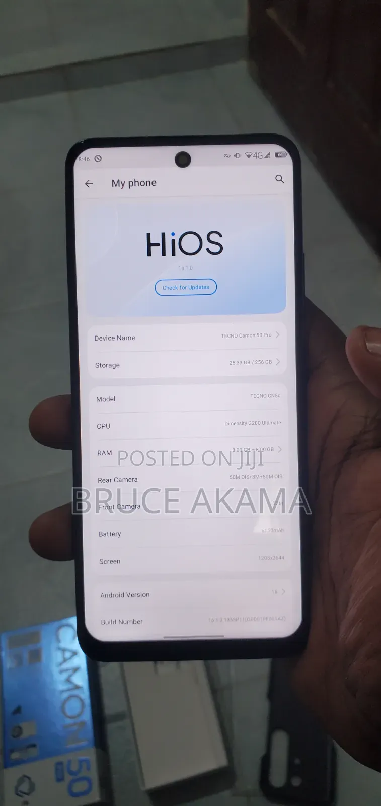 Tecno Camon 50 Pro 256 GB Black