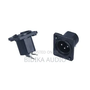 3 Pin Male Audio Adapter Jack XLR Chassis Mount Socket Connector