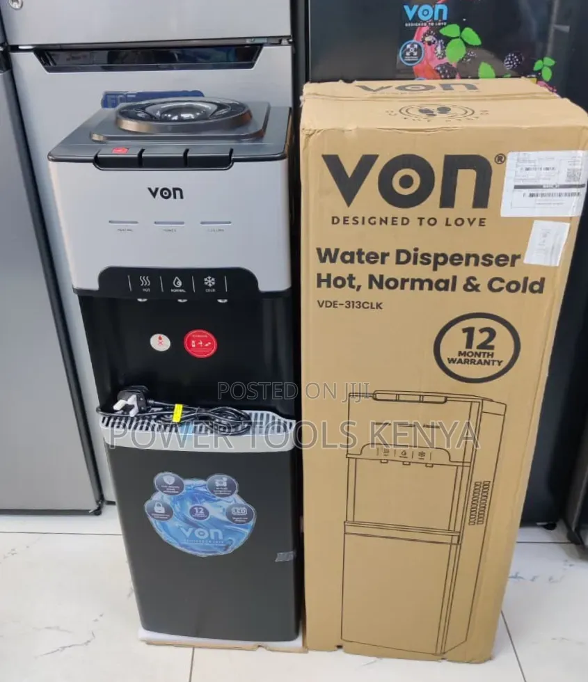 VON VDE-313CLK 3-Tap Hot, Normal & Cold Freestanding Water Dispenser