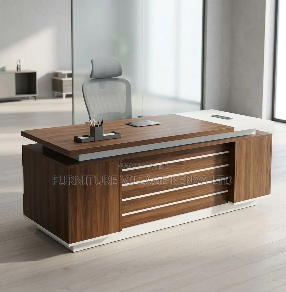 Office Desk; 2 M Straight Modern CEO'S Office Computer Desk